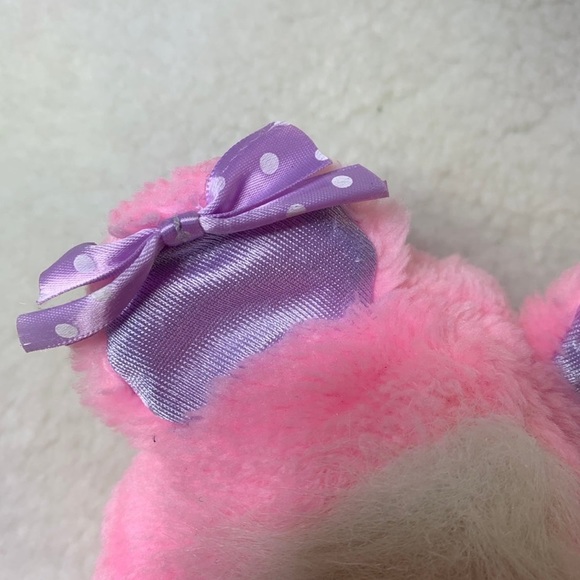 Magic Nursery Kitty pink plush doll 1990 vintage 12" purple bows Mattel - Picture 6 of 12